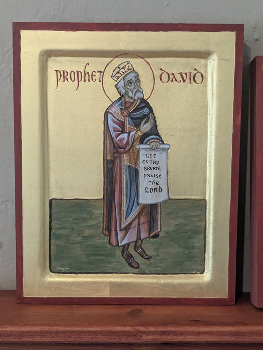 Holy Prophet and King David Icon Print